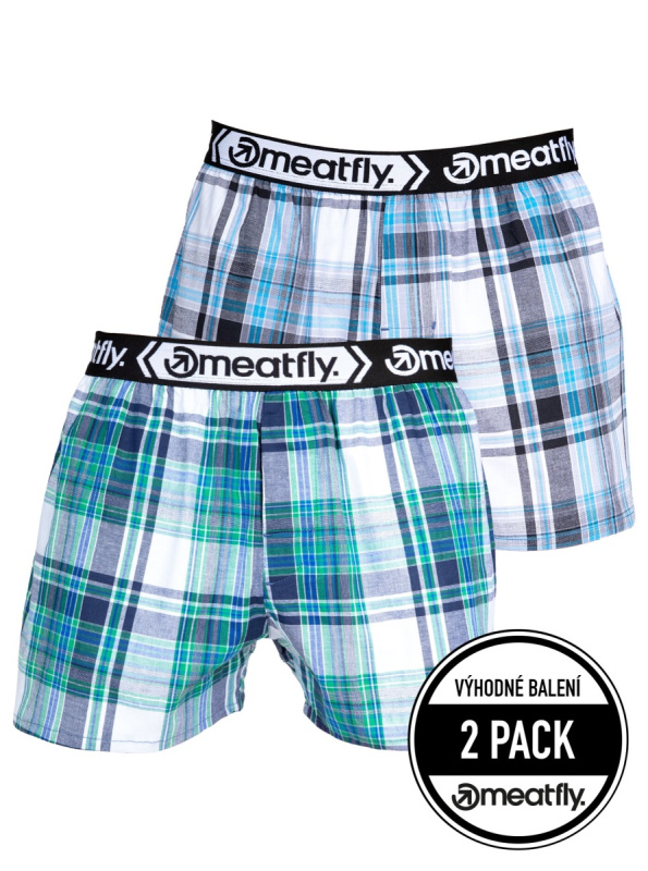 Meatfly pánské boxerky Gigi Green / Black | Zelená | Velikost M