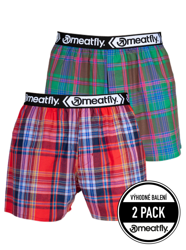Meatfly pánské boxerky Gigi Pink / Green | Růžová | Velikost XXL