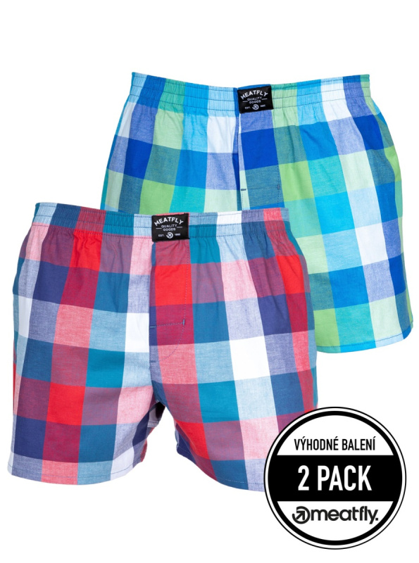 Meatfly pánské boxerky Doug Navy Red / Green | Červená | Velikost M