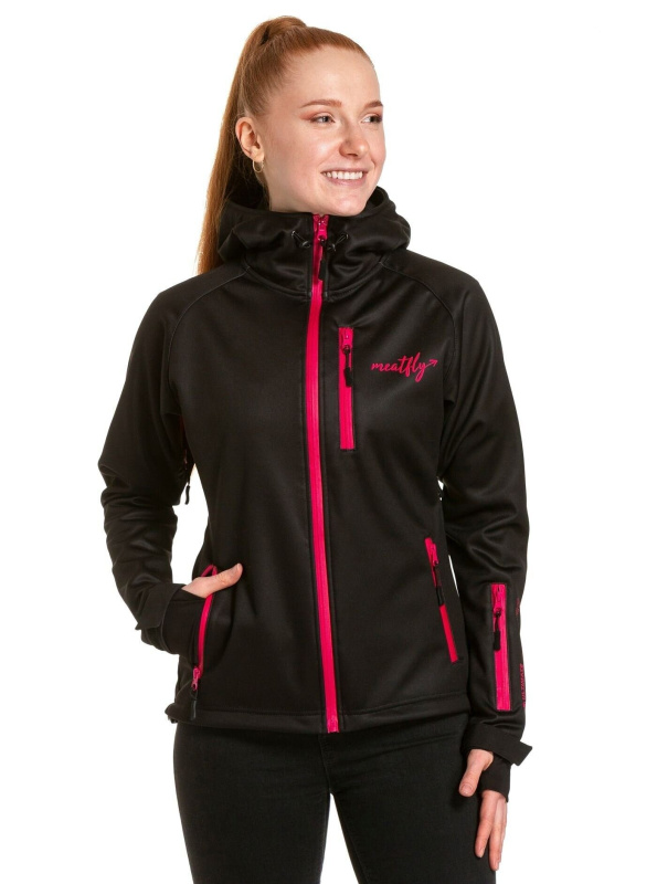 Meatfly dámská softshell bunda Zaja Black | Černá | Velikost L