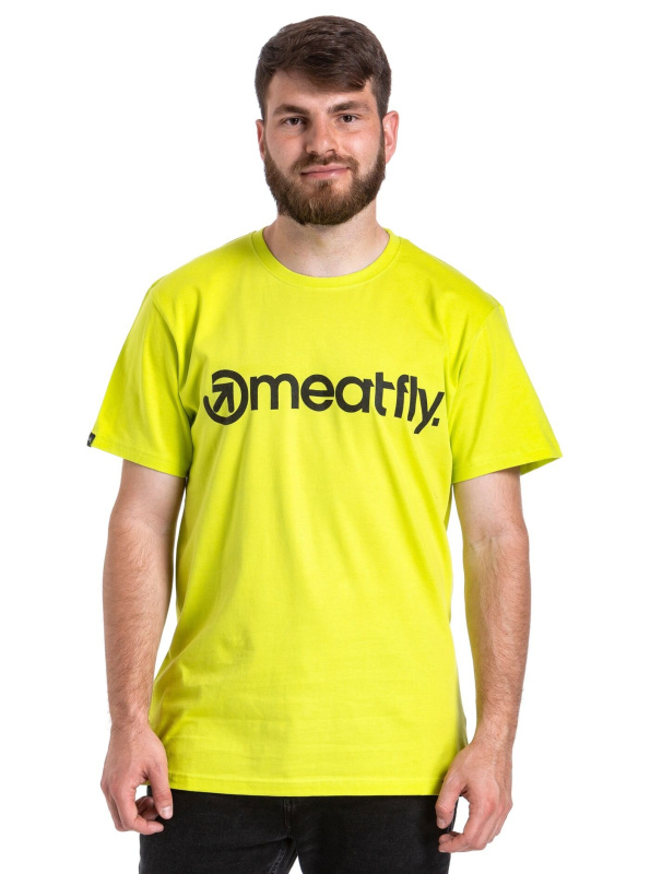 Meatfly pánské tričko MF Logo Safety Yellow | Žlutá | Velikost S