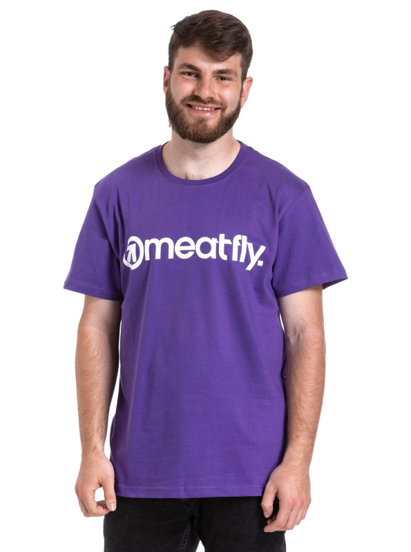 Meatfly pánské tričko MF Logo Violet | Fialová | Velikost M