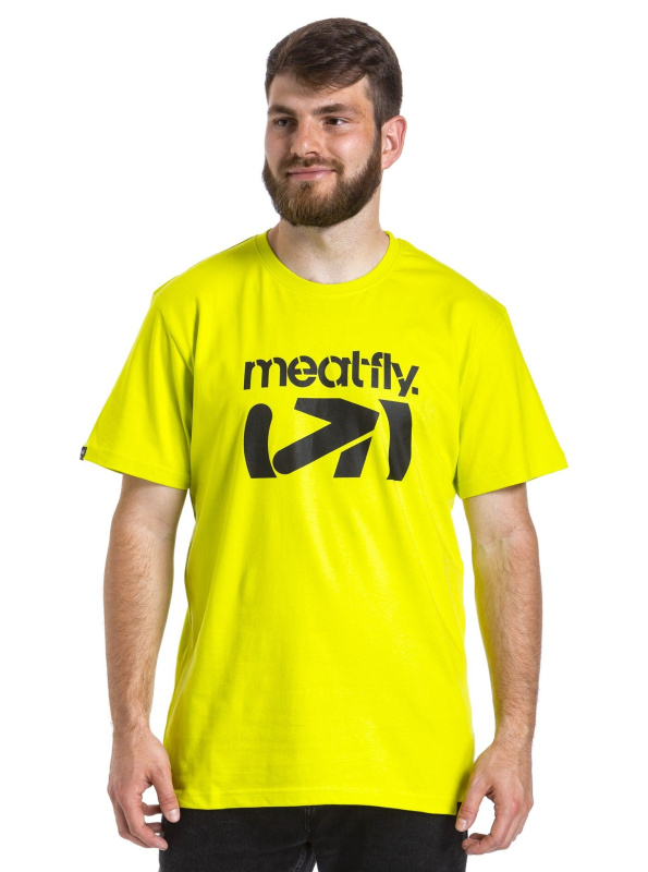 Meatfly pánské tričko Podium Safety Yellow | Žlutá | Velikost XXXL