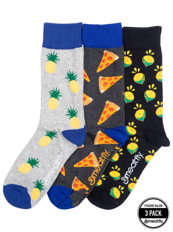 Meatfly ponožky Lexy Triple Pack Citrus | Mnohobarevná | Velikost L/XL