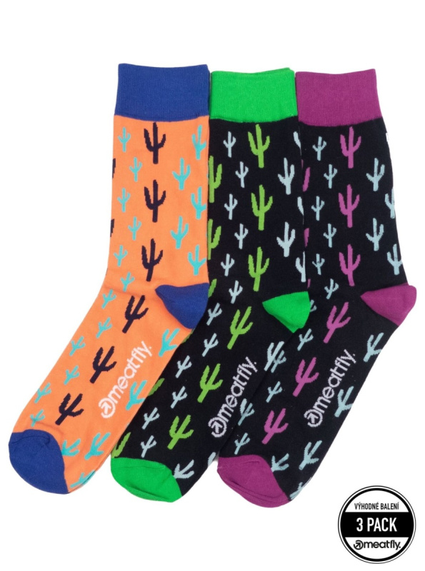 Meatfly ponožky Lexy Triple Pack Cactus | Mnohobarevná | Velikost S/M