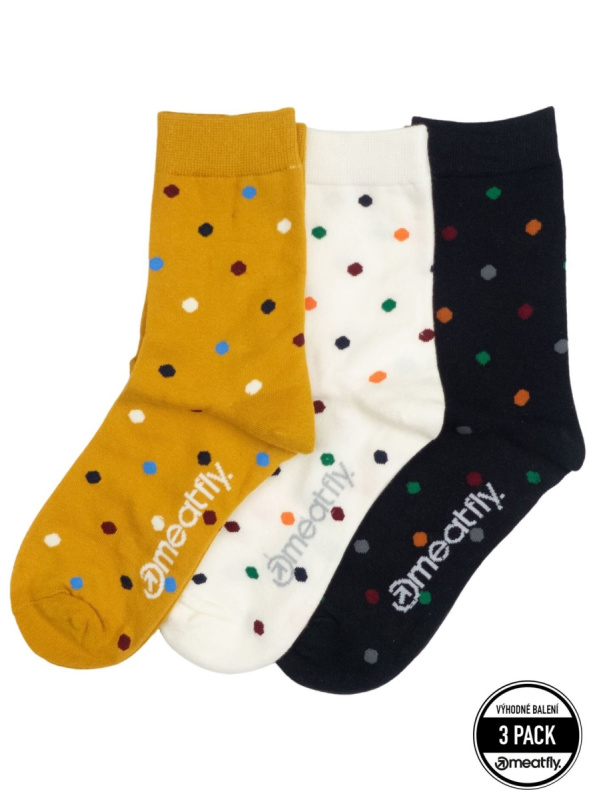 Meatfly ponožky Lexy Triple Pack Mini Dots | Mnohobarevná | Velikost XS/S