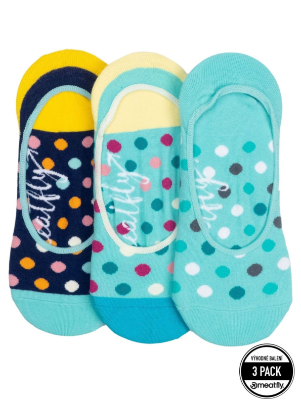 Meatfly ponožky Low Socks Triple Pack Ocean Blue | Modrá | Velikost One Size
