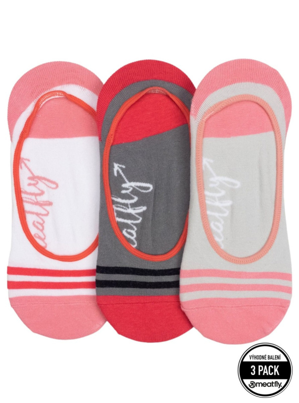 Meatfly ponožky Low Socks Triple Pack Grey | Šedá | Velikost One Size