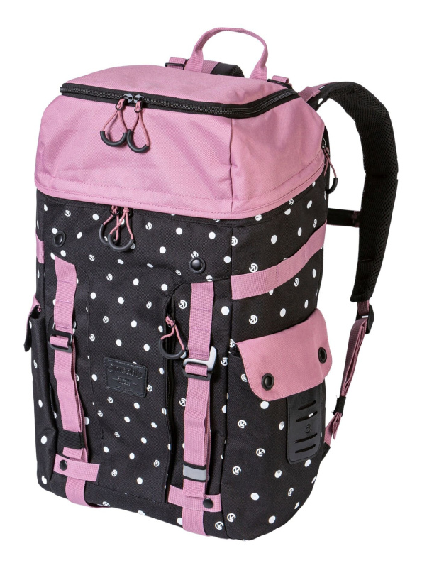 Meatfly batoh Scintilla Black Dots/Dusty Rose 26 L | Černá | Objem 26 L