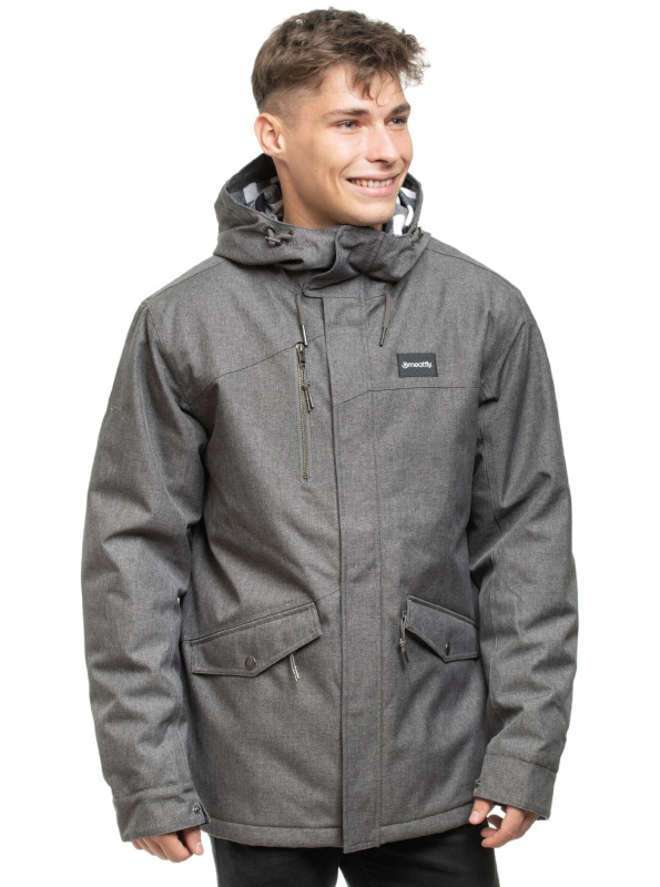 Meatfly pánská zimní bunda Nils Parka Grey | Šedá | Velikost S