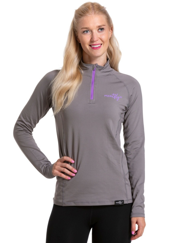 Meatfly dámské termo triko Esme Dark Grey | Šedá | Velikost XL
