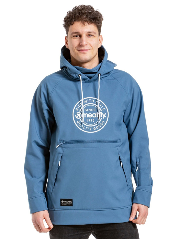 Meatfly pánská softshell bunda Jax Slate Blue | Modrá | Velikost L