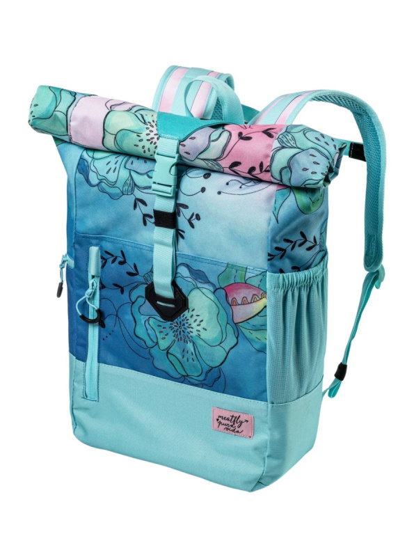 Meatfly batoh X Pura Vida Holler Mint Flowers 28 L | Modrá | Objem 28 L