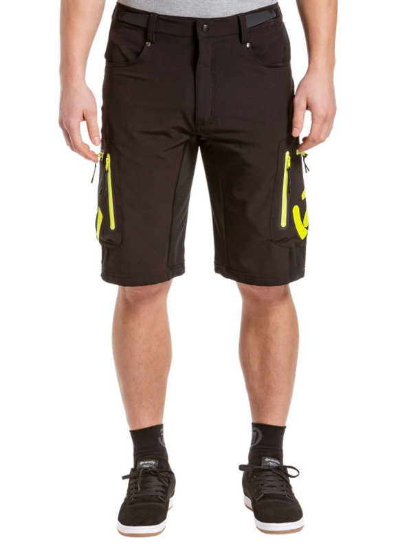 Meatfly pánské bike šortky Duke Black | Černá | Velikost L