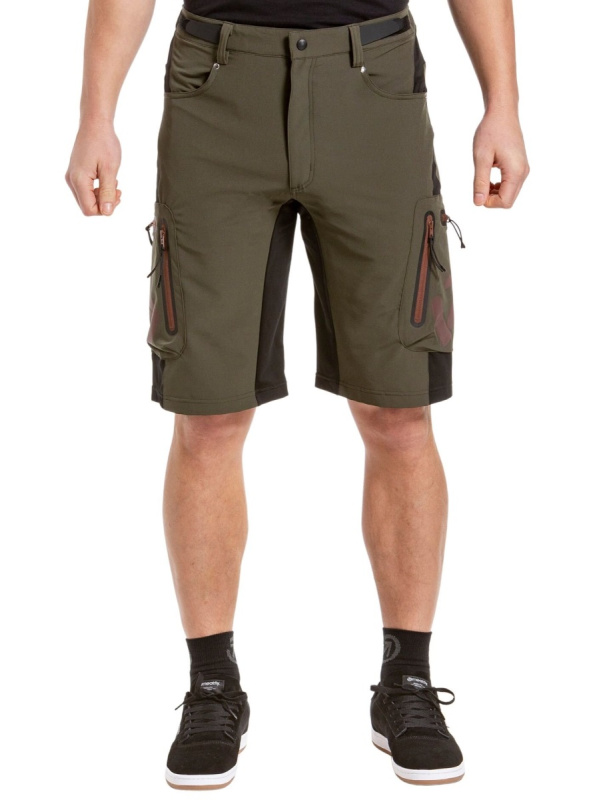 Meatfly pánské bike šortky Duke Olive | Zelená | Velikost L