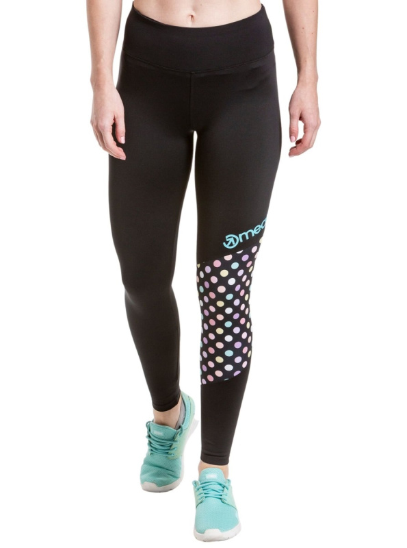 Meatfly dámské legíny Arabel Black/Color Dots | Černá | Velikost XL