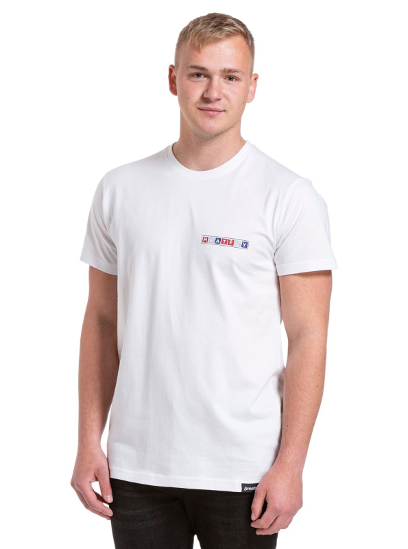 Meatfly pánské tričko Logobox White | Bílá | Velikost S
