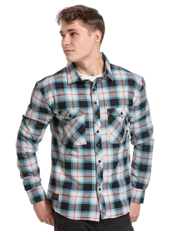 Meatfly pánská košile Hunt Light Blue | Modrá | Velikost XXL