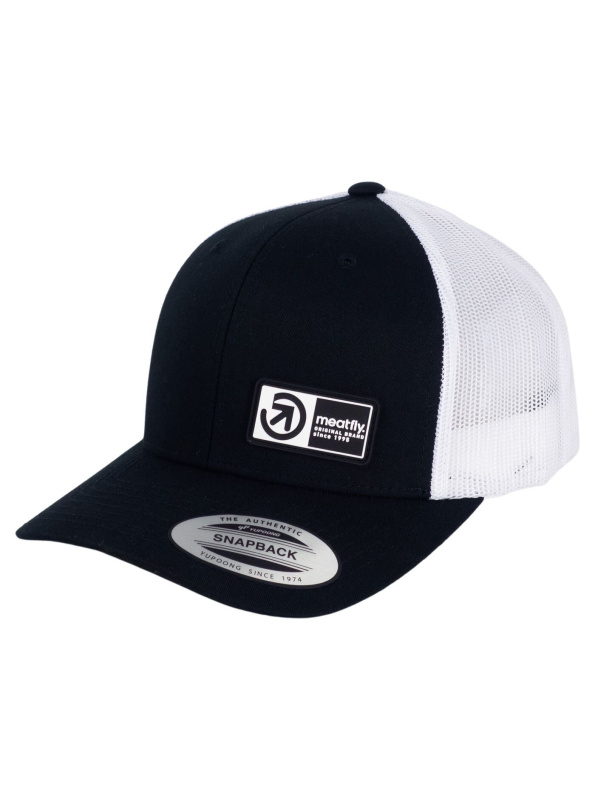 Meatfly kšiltovka MF View Trucker Brand Black/White | Černá | Velikost One Size