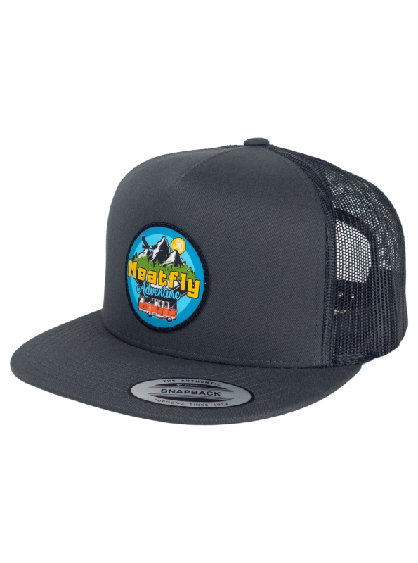 Meatfly kšiltovka Thunderbolt Trucker Adventure Charcoal | Černá | Velikost One Size