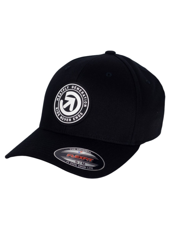 Meatfly kšiltovka Raptor Flexfit Generation Black | Červená | Velikost L/XL