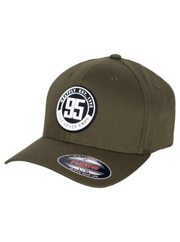 Meatfly kšiltovka Raptor Flexfit 95 Olive | Zelená | Velikost L/XL