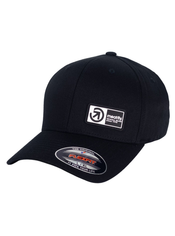 Meatfly kšiltovka Raptor Flexfit Brand Black | Černá | Velikost L/XL