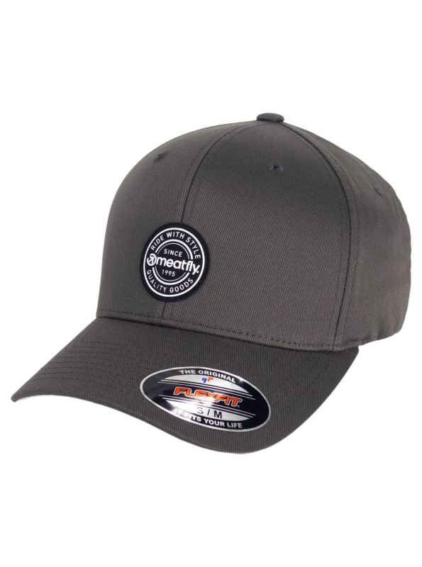 Meatfly kšiltovka Raptor Flexfit White Round/Dark Grey | Bílá | Velikost S/M