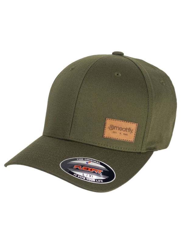 Meatfly kšiltovka Raptor Flexfit Olive | Zelená | Velikost L/XL