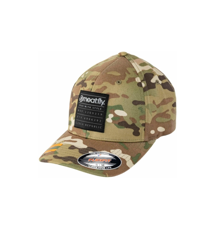 Meatfly kšiltovka Raptor Flexfit Coordinates Multicam | Mnohobarevná | Velikost S/M