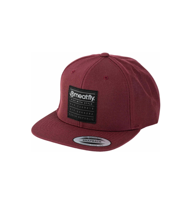 Meatfly kšiltovka Hornet Snapback Coordinates Maroon | Červená | Velikost One Size