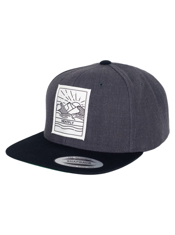 Meatfly kšiltovka Flanker Snapback Sunny Charcoal/Black | Černá | Velikost One Size