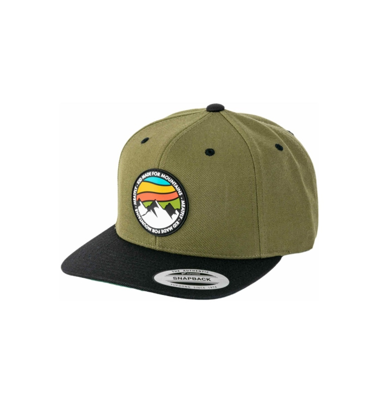 Meatfly kšiltovka Flanker Snapback Red Mountain/Olive/Black | Červená | Velikost One Size