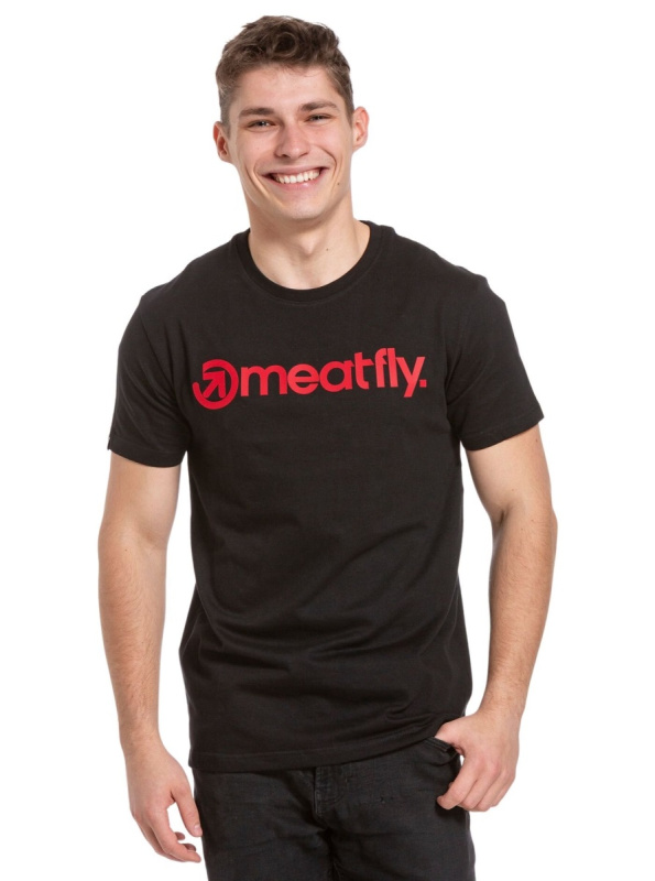 Meatfly pánské tričko Joe Red/Black | Červená | Velikost XL | 100% bavlna