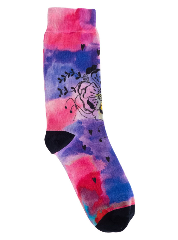 Meatfly ponožky X Pura Vida Eileen Peach Flowers | Mnohobarevná | Velikost S/M