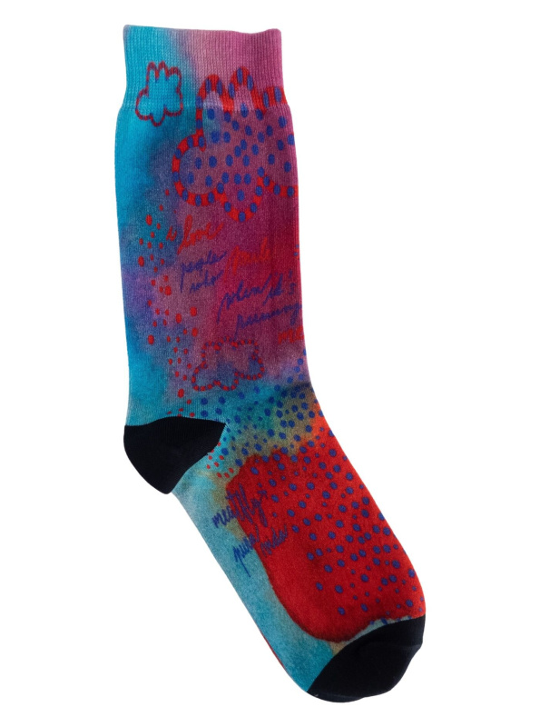 Meatfly ponožky X Pura Vida Eileen Red Dots | Mnohobarevná | Velikost L/XL