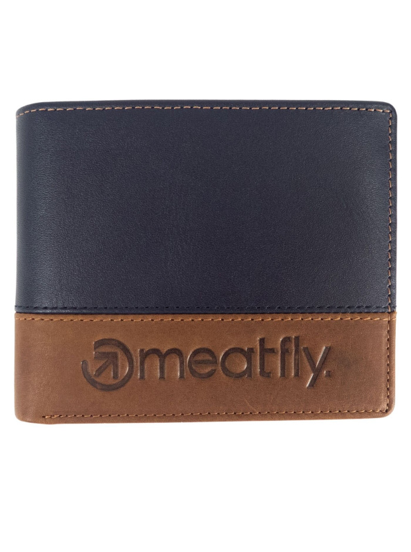 Meatfly kožená peněženka Eddie Premium Navy/Brown | Modrá | Velikost One Size