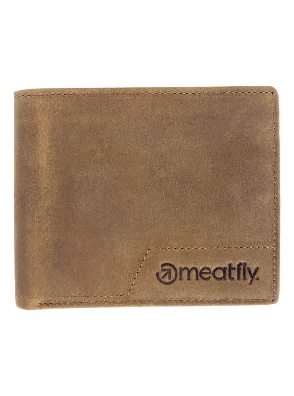 Meatfly kožená peněženka Eliot Premium Oak | Hnědá | Velikost One Size