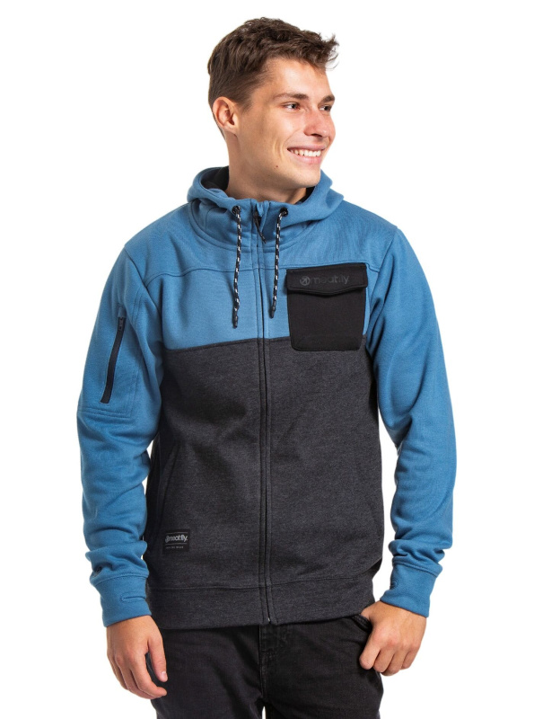 Meatfly pánská technická mikina Josh Slate Blue | Modrá | Velikost XL