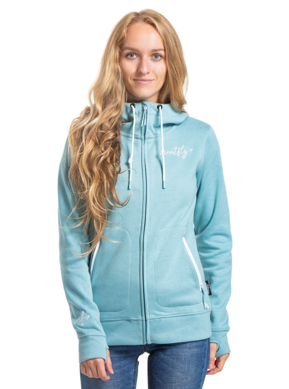Meatfly dámská technická mikina Omni Dusty Mint | Modrá | Velikost S