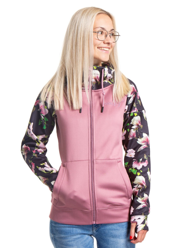 Meatfly dámská technická mikina Alisha Magnolia/Dusty Rose | Růžová | Velikost M