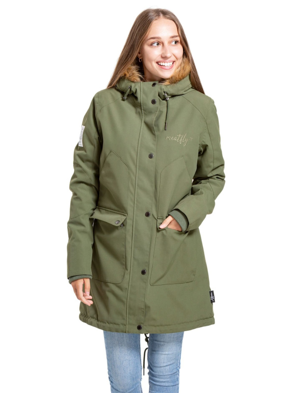 Meatfly dámská parka Amber Olive | Zelená | Velikost XL