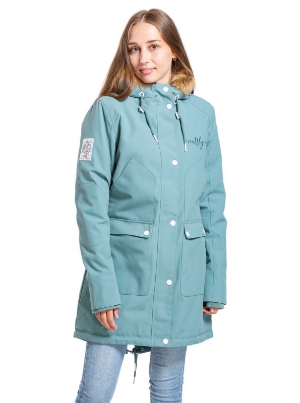 Meatfly dámská parka Amber Dusty Mint | Modrá | Velikost XL