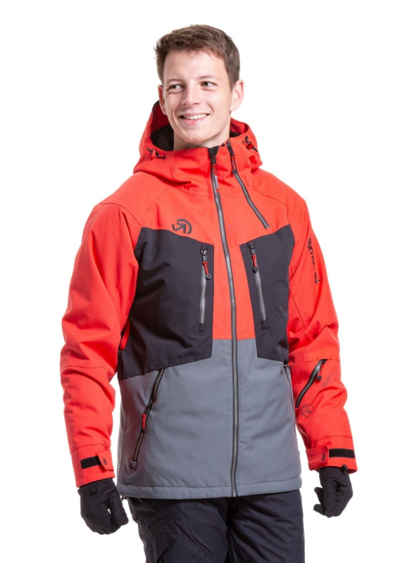 Meatfly pánská SNB & SKI bunda Cronos Ferrari Red/Dark Grey | Červená | Velikost M