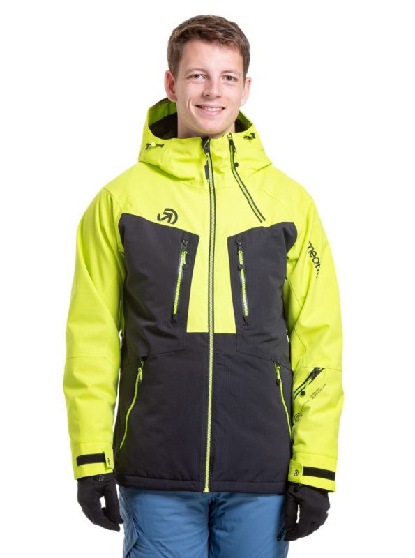 Meatfly pánská SNB & SKI bunda Cronos Acid Lime/Black | Zelená | Velikost M