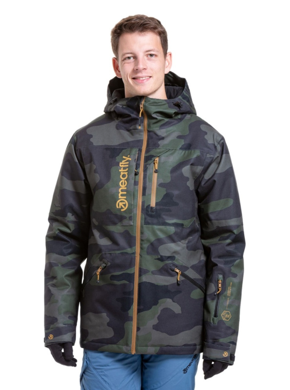 Meatfly pánská SNB & SKI bunda Helios Rampage Camo | Maskáč | Velikost XL