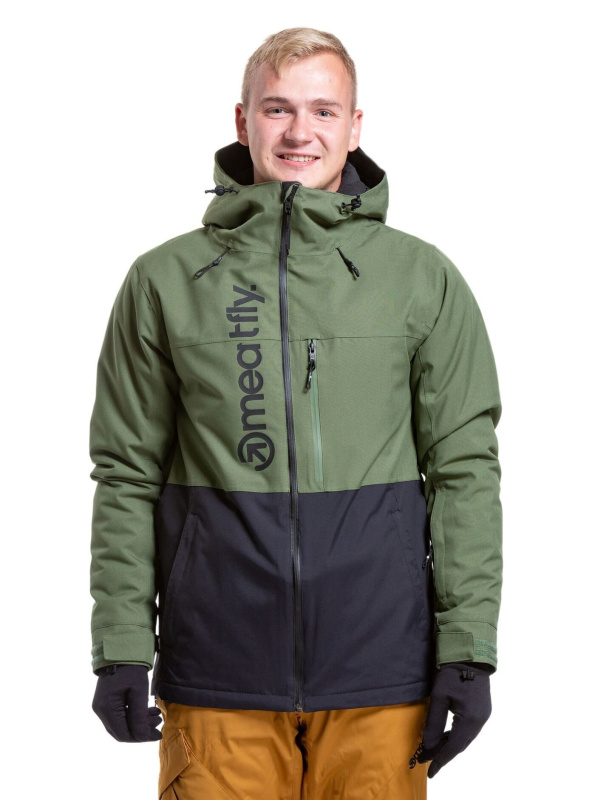 Meatfly pánská SNB & SKI bunda Manifold Bronze Green/Black | Zelená | Velikost S