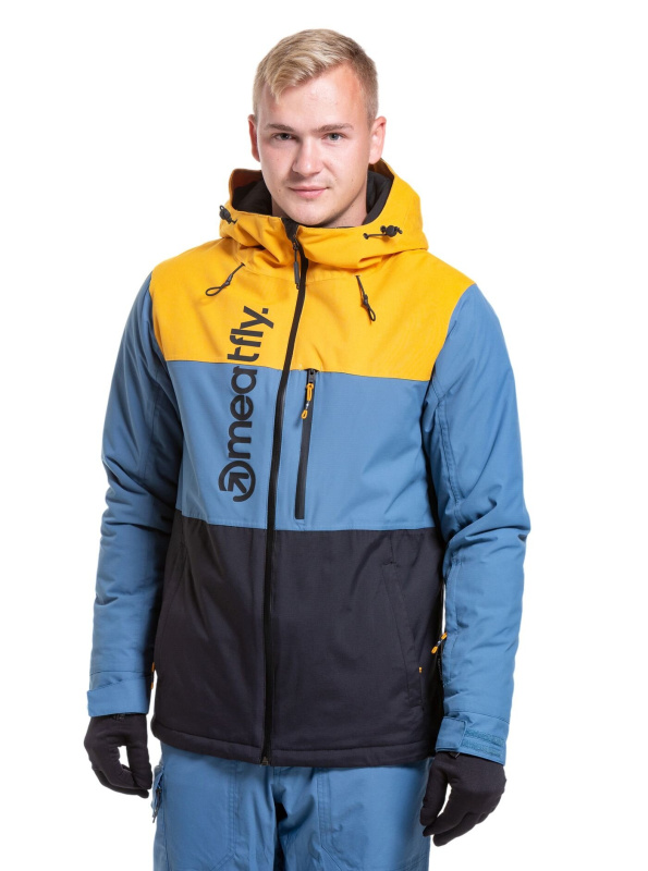Meatfly pánská SNB & SKI bunda Manifold Slate Blue/Black | Modrá | Velikost XXL