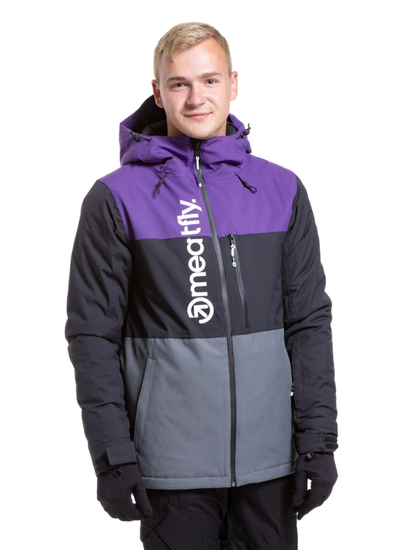 Meatfly pánská SNB & SKI bunda Manifold Petunia/Dark Grey | Fialová | Velikost XXL