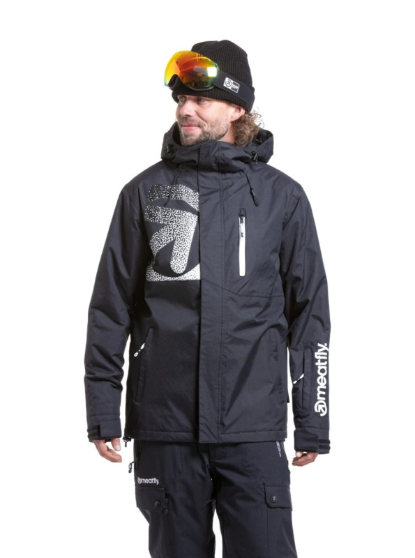 Meatfly pánská SNB & SKI bunda Shader Black | Černá | Velikost M